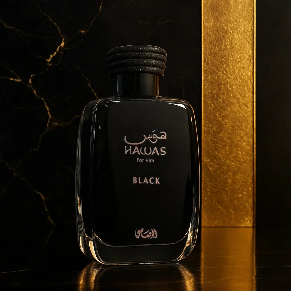 Kvepalai vyrams Rasasi Hawas Black EDP, 100 ml aprašymas - Prekės nuotrauka