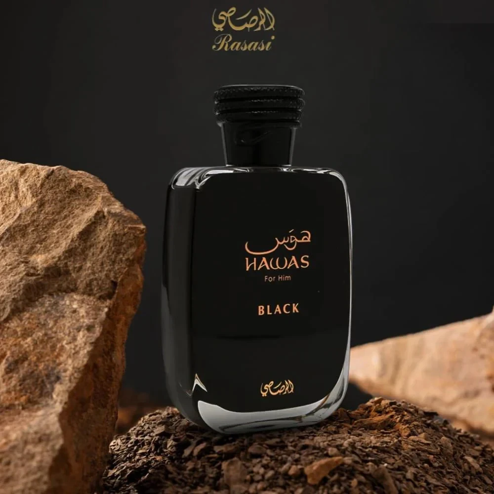 Kvepalai vyrams Rasasi Hawas Black EDP, 100 ml aprašymas - Prekės nuotrauka