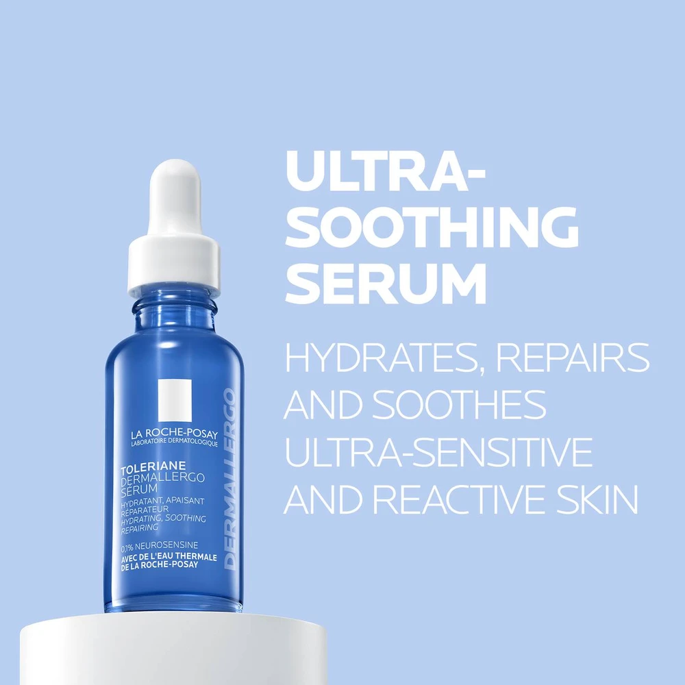 La Roche-Posay Toleriane Dermallergo raminantis ir drėkinantis serumas jautriai ir alergiškai odai, 30 ml