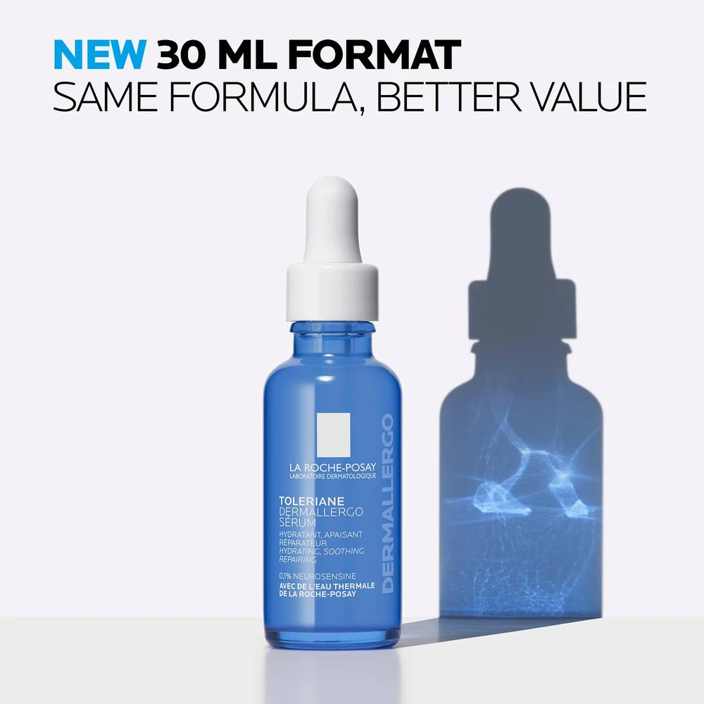 La Roche-Posay Toleriane Dermallergo raminantis ir drėkinantis serumas jautriai ir alergiškai odai, 30 ml