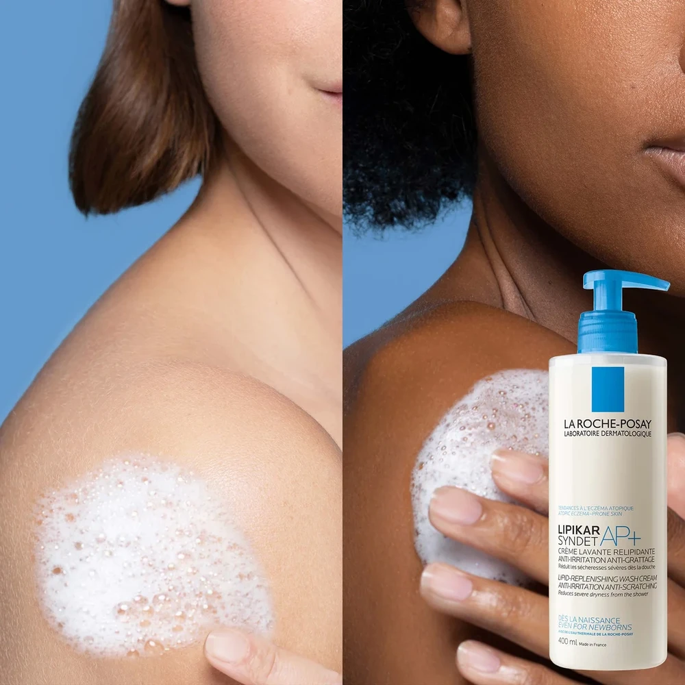 La Roche-Posay Lipikar Syndet AP+ Kreminis raminantis dušo kremas, 400 ml
