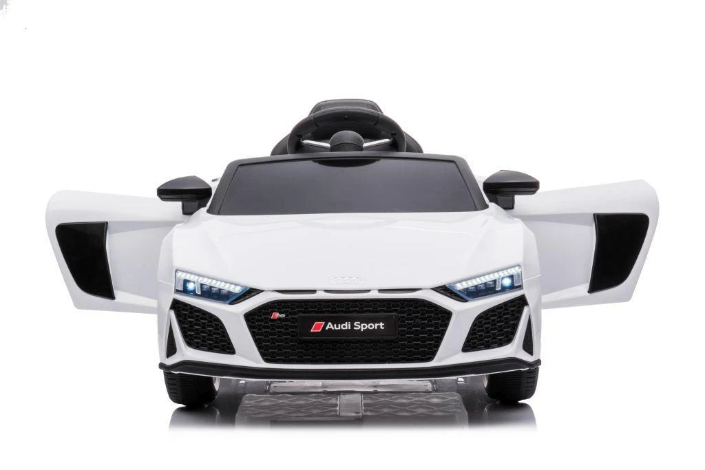 Lean Cars Vienvietis elektromobilis vaikams: Audi R8 Lift A300, baltos spalvos