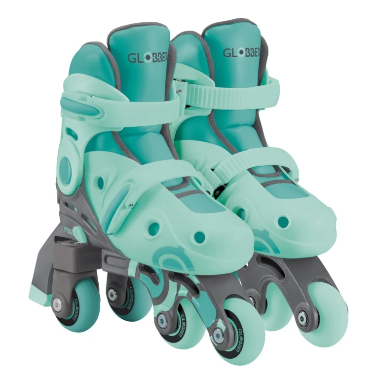 Mokomieji riedučiai Globber Learning Skates 2in1, XS/S 26-29, 3+ m., mėtiniai