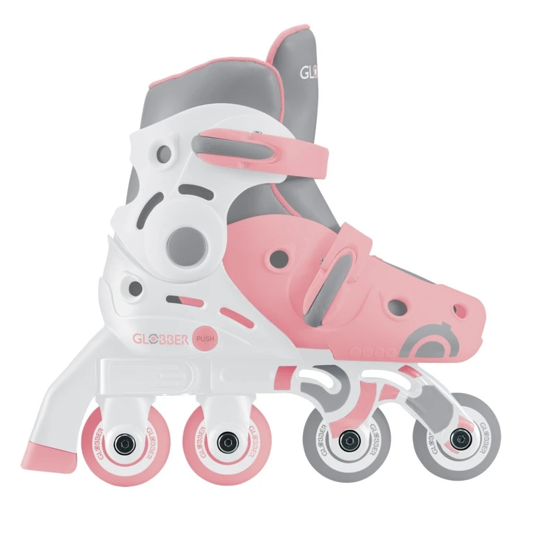 Mokomieji riedučiai Globber Learning Skates 2in1, XS/S 26-29, 3+ m., rožiniai