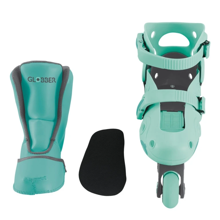 Mokomieji riedučiai Globber Learning Skates 2in1, XS/S 26-29, 3+ m., mėtiniai