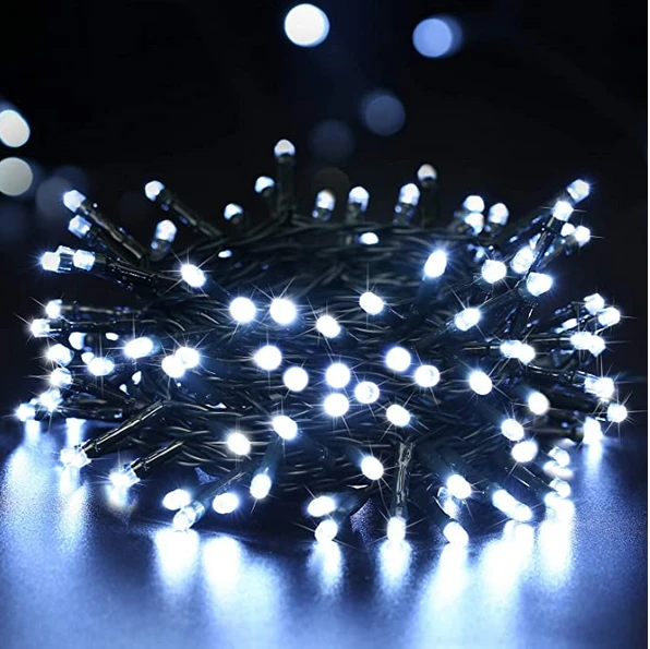 LED šviečianti dekoracija, 10000 mm, 100 LED, balta spalva, IP44, 1A10M-3, L10