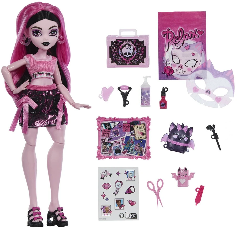 Lėlės ir aksesuarų rinkinys „Monster High Self-Scare Secrets Drakulaura“, JHK43