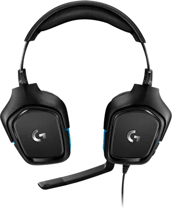 Logitech G432 7.1 Surround Sound ausinės su laidu žaidimams, Juodos