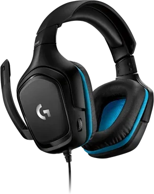 Logitech G432 7.1 Surround Sound ausinės su laidu žaidimams, Juodos