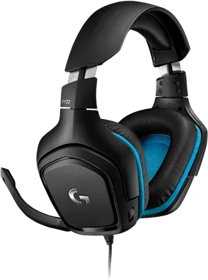 Logitech G432 7.1 Surround Sound ausinės su laidu žaidimams, Juodos
