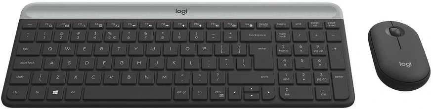 Logitech MK470 Slim Wireless Combo, belaidė klaviatūra ir pelė, US išdėstymas, Grafito spalvos