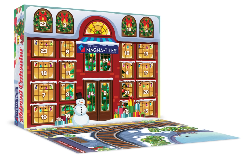 Advento kalendorius MAGNA-TILES microMAGS, 34 magnetinės detalės, 24 staigmenos