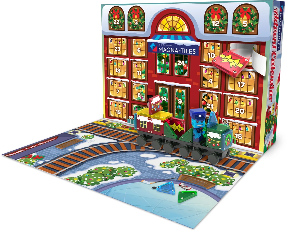 Advento kalendorius MAGNA-TILES microMAGS, 34 magnetinės detalės, 24 staigmenos