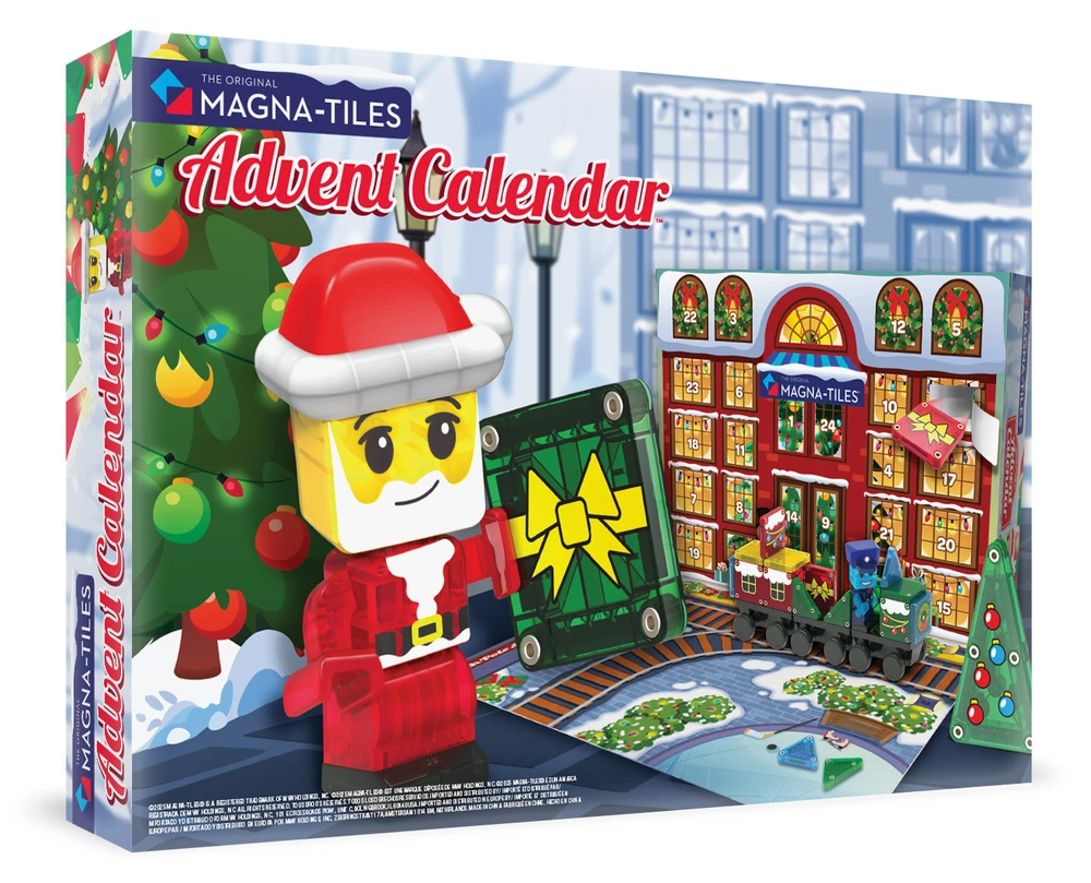 Advento kalendorius MAGNA-TILES microMAGS, 34 magnetinės detalės, 24 staigmenos
