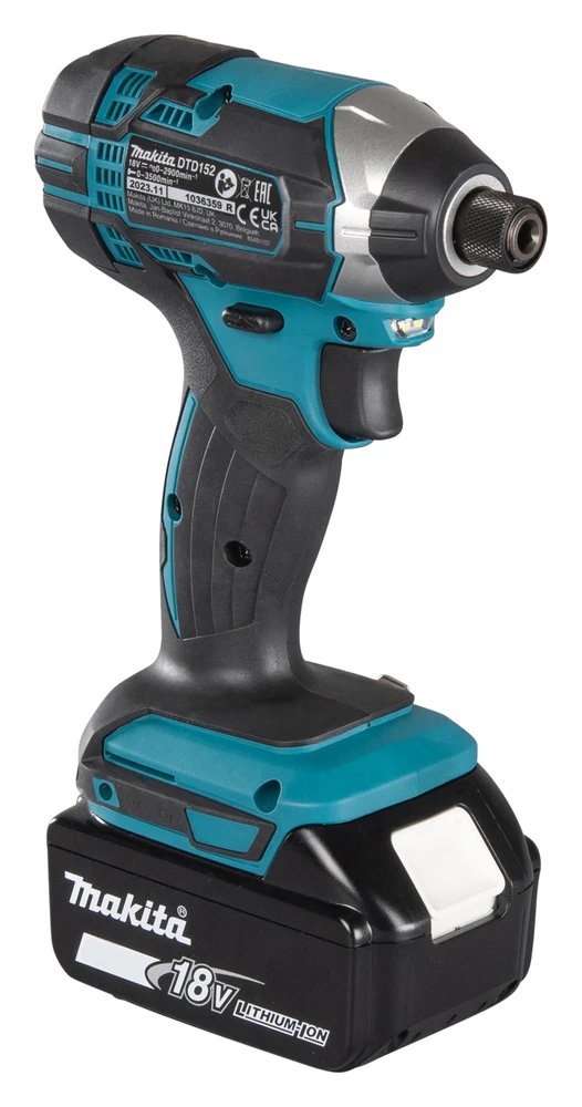 Makita Akumuliatorinis smūginis suktuvas, 18V Li-ion 165 Nm, LED (be akumuliatorių ir kroviklio) | DTD152Z