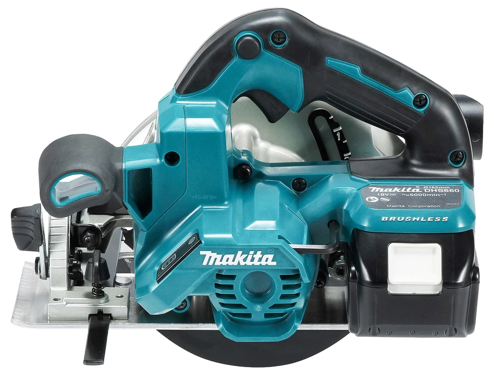 Makita DHS660Z Akumuliatorinis diskinis pjūklas, 18 V, 57 mm, ø165x20 | Be akumuliatorių ir kroviklio!