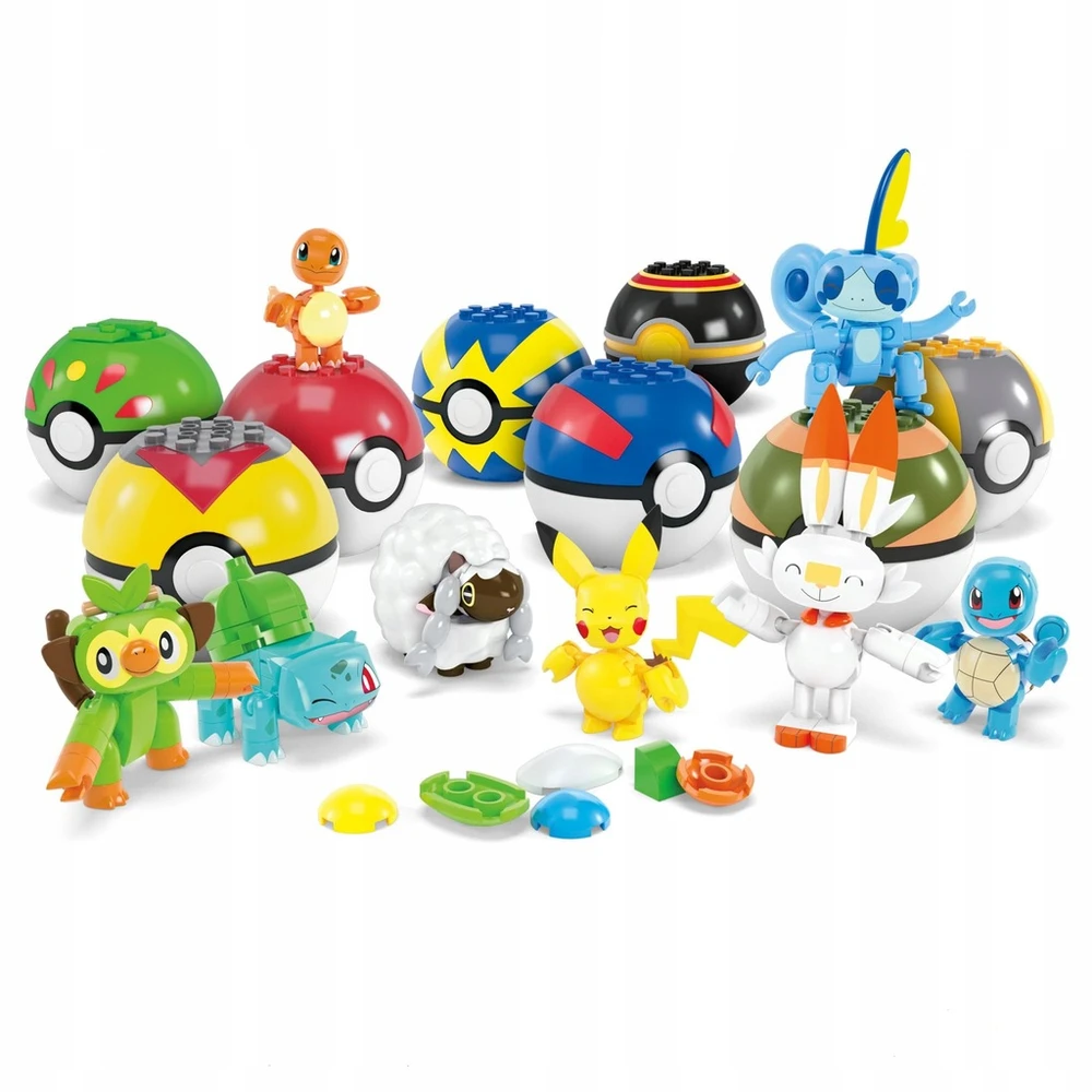 Mattel Mega Pokémon Beginner Trainer Team veiksmo figūrėlių rinkinys, 8 Pokémonai