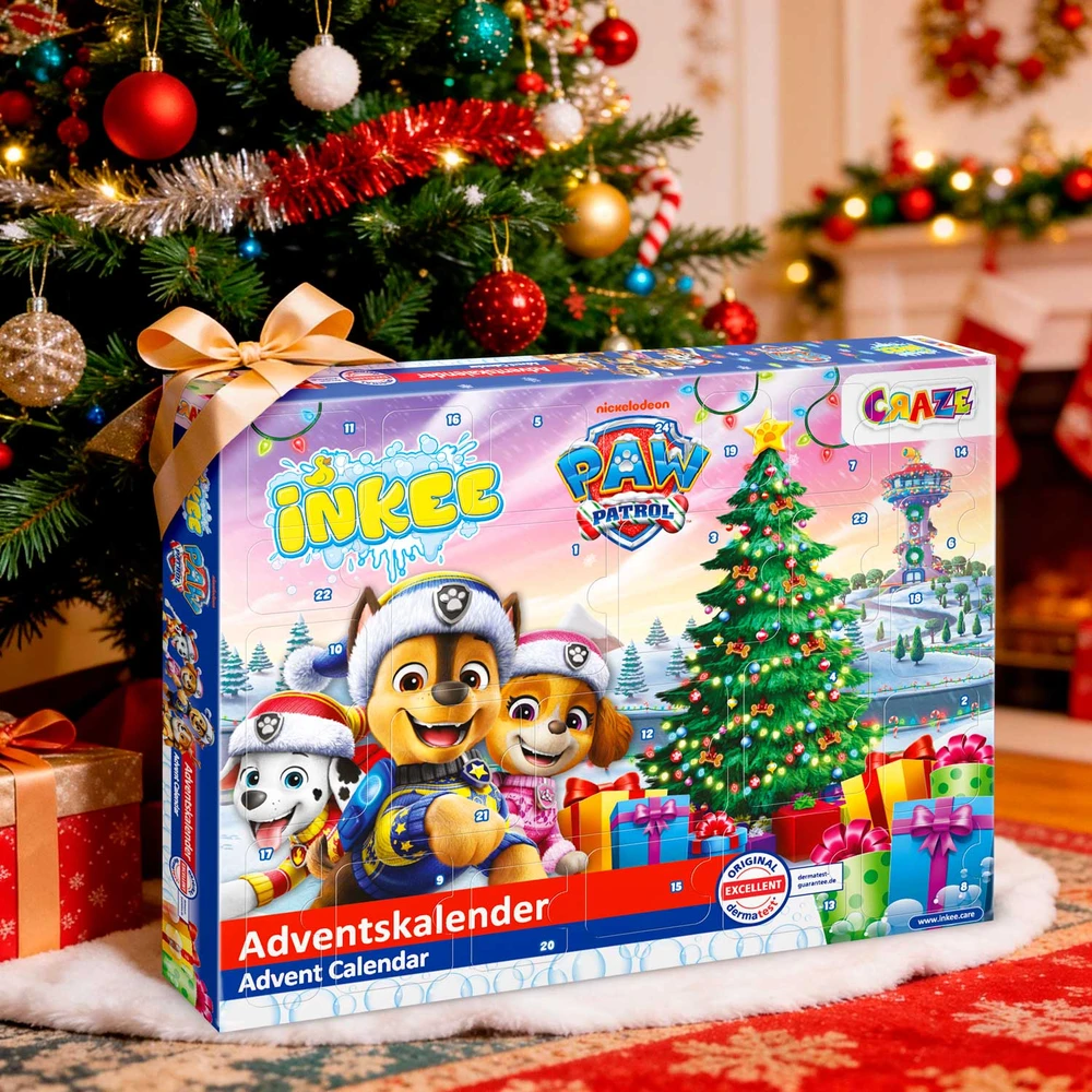 Maudynių Advento kalendorius vaikams CRAZE "INKEE Paw Patrol"