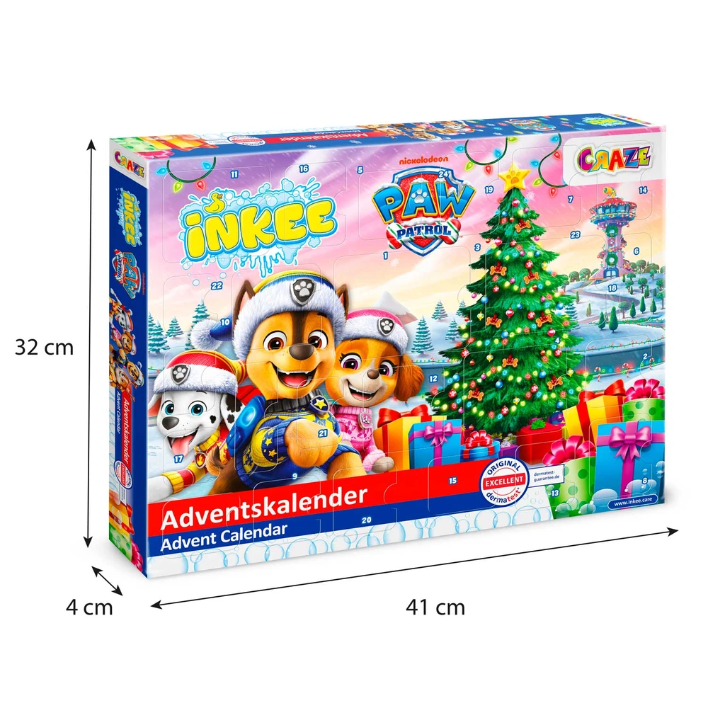 Maudynių Advento kalendorius vaikams CRAZE "INKEE Paw Patrol"