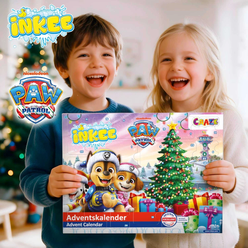 Maudynių Advento kalendorius vaikams CRAZE "INKEE Paw Patrol"