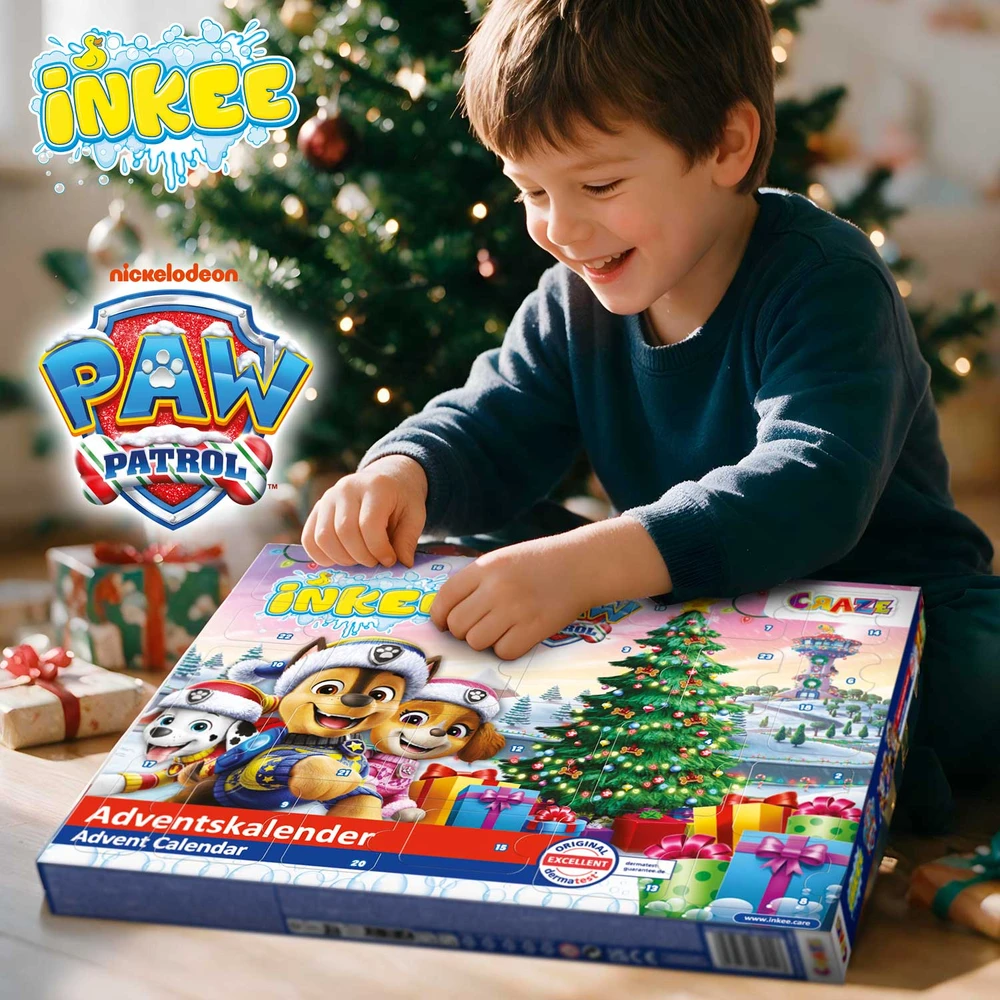 Maudynių Advento kalendorius vaikams CRAZE "INKEE Paw Patrol"