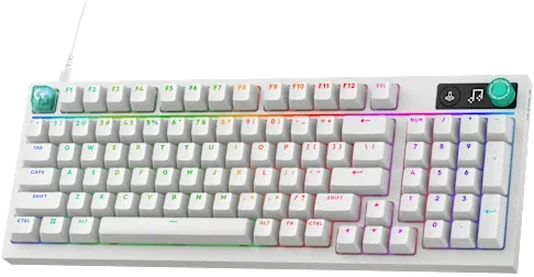Mechaninė žaidimų klaviatūra Logitech G316 X 98, Tactile, English International, Balta