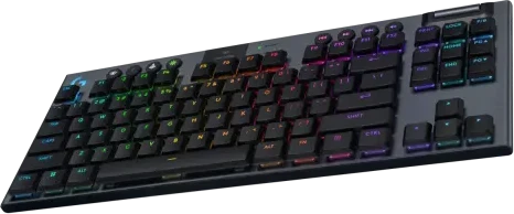 Mechaninė žaidimų klaviatūra Logitech G915 X TKL Tactile, US International, Juoda