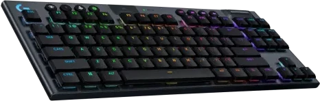 Mechaninė žaidimų klaviatūra Logitech G915 X TKL Tactile, US International, Juoda