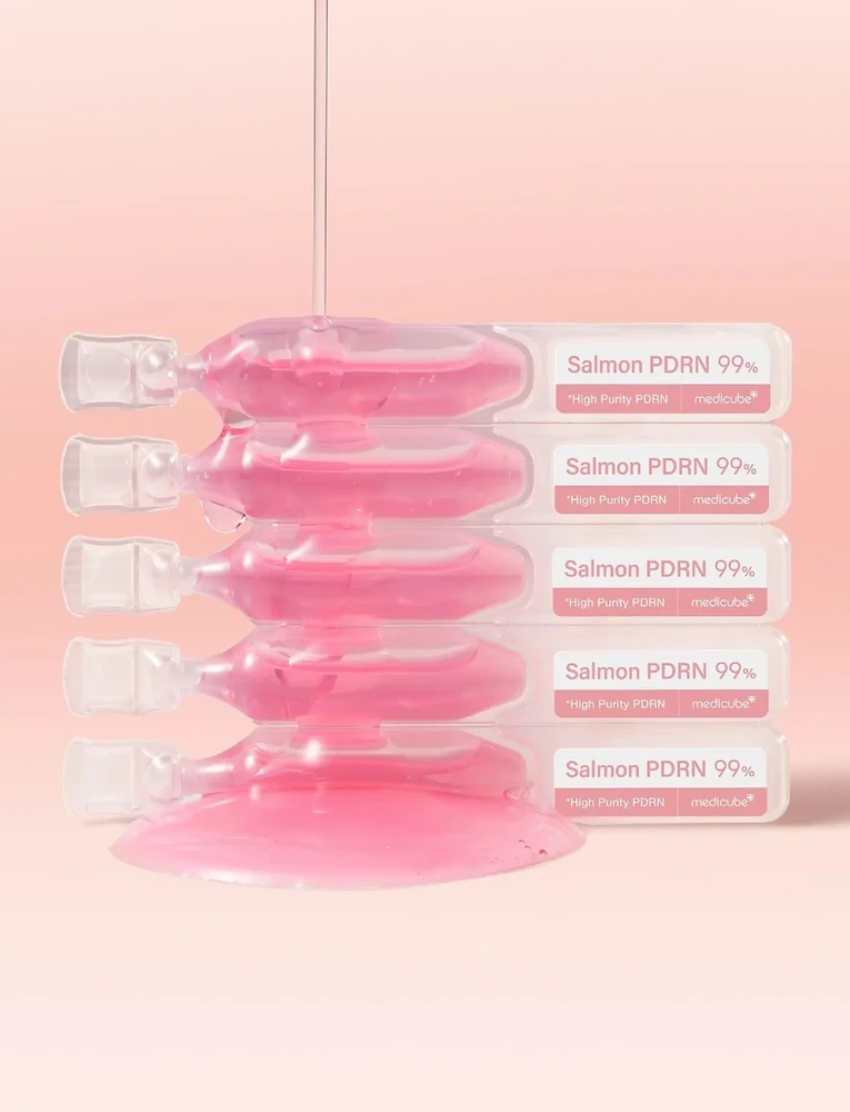 Medicube PDRN Pink One Day Serum atnaujinamojo poveikio veido serumas spindesiui ir drėkinimui suteikti, 10x1,5 ml