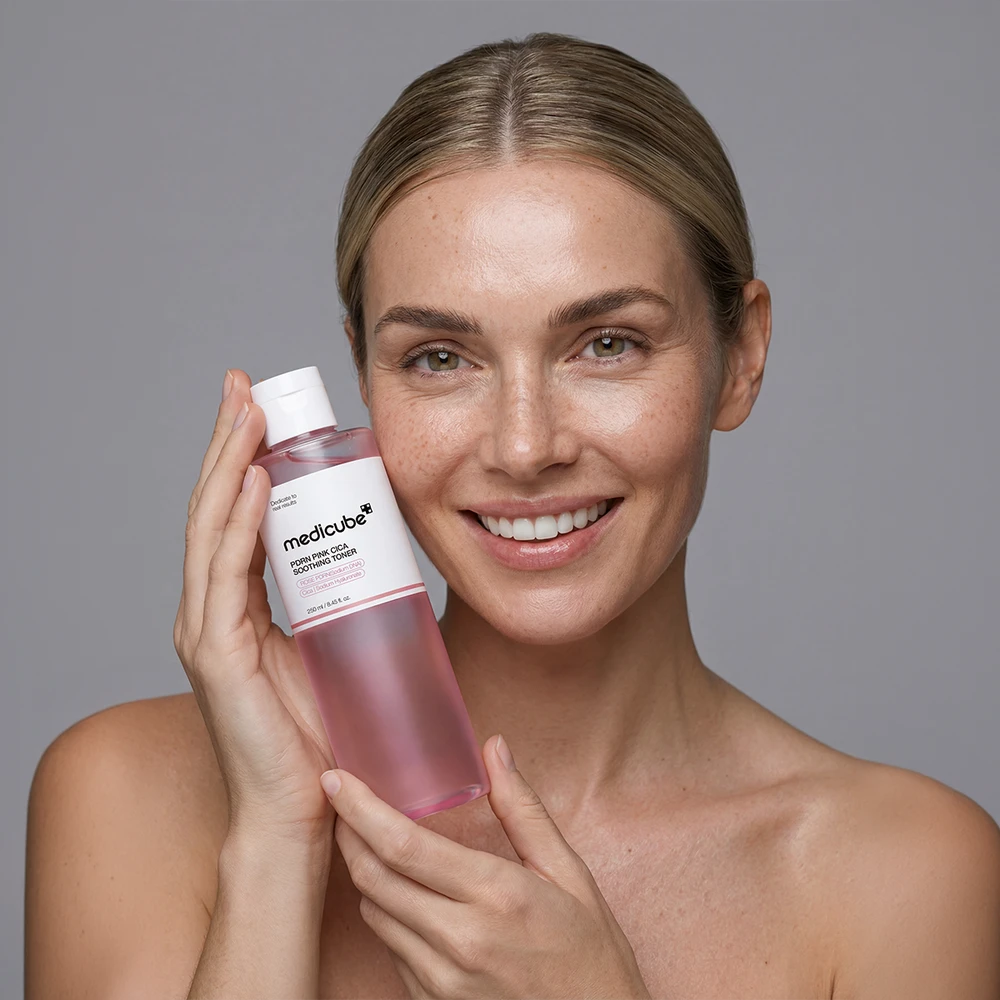 Medicube PDRN Pink Cica Soothing Toner Veido tonikas su PDRN ir peptidais, 250 ml