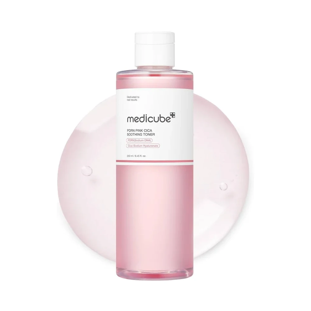Medicube PDRN Pink Cica Soothing Toner Veido tonikas su PDRN ir peptidais, 250 ml
