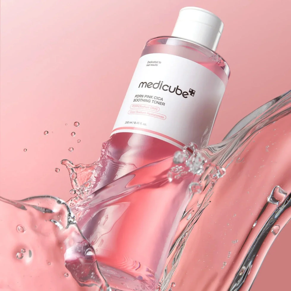 Medicube PDRN Pink Cica Soothing Toner Veido tonikas su PDRN ir peptidais, 250 ml