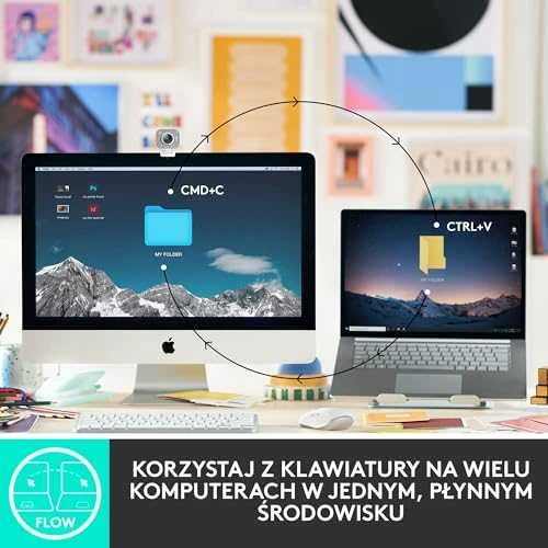 Minimalistinė Belaidė Klaviatūra su apašvietimu Logitech MX Keys Mini, Pilkos spalvos, US tarptautinis (Qwerty) išdėstymas