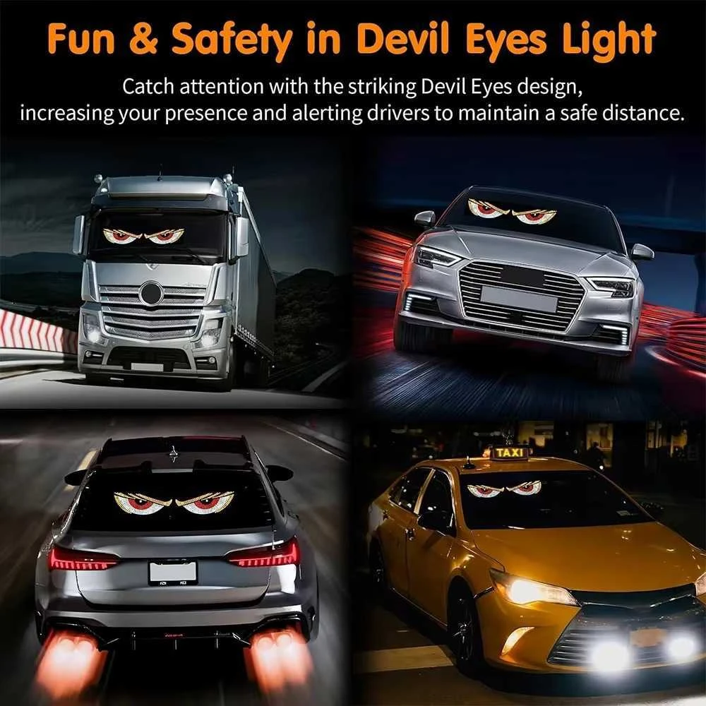 Mirksintis VELNIO AKYS LED skydelis automobiliams, sunkvežimiams, sedanams, visureigių priekinio stiklo langams