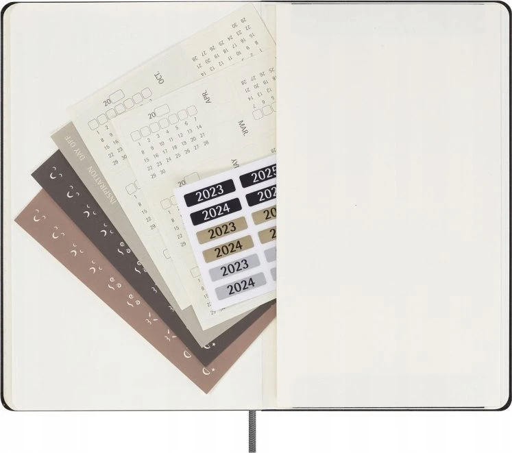 Darbo kalendorius Moleskine, be datos, L, kietas viršelis, juodas