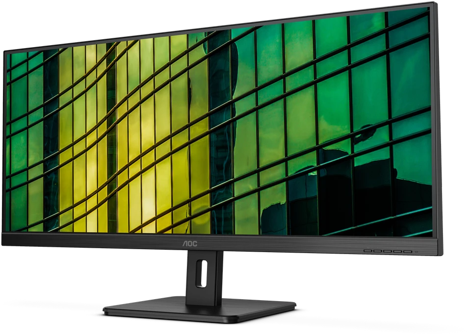 Monitorius AOC U34E2M – 34 colių | VA | WQHD | 21:9 | 100 Hz | 3440 x 1440 pikselių | juodos spalvos