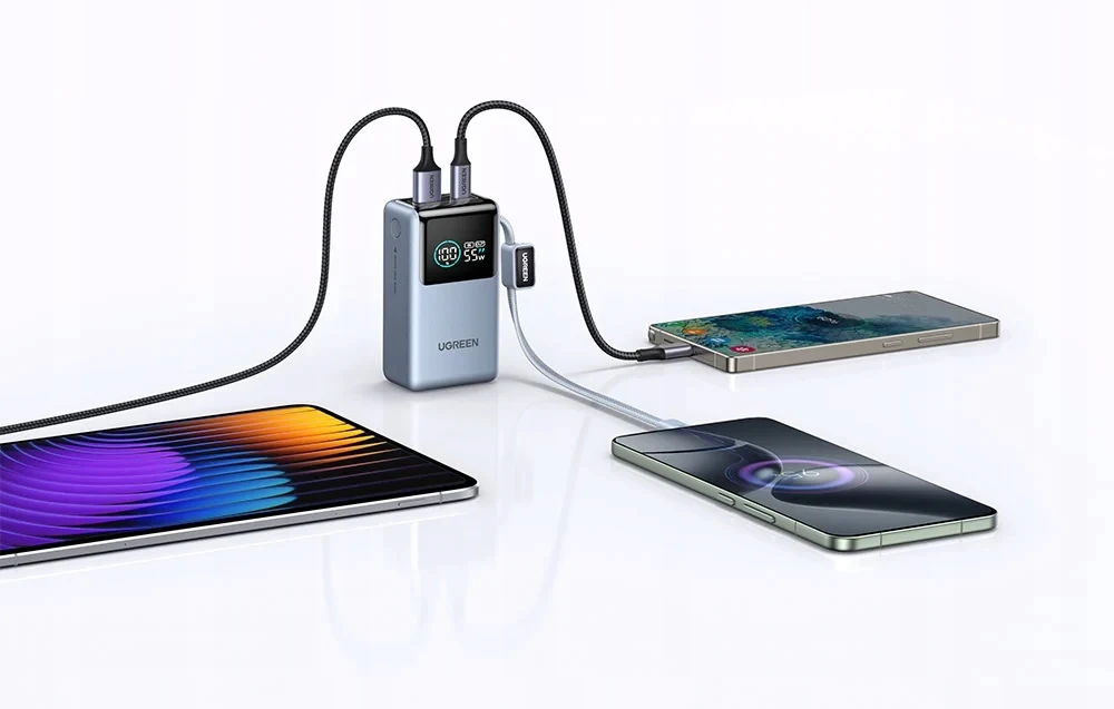 Nešiojama baterija UGREEN PB727 10000mAh, 55W, USB-C + USB-A, greitasis įkrovimas