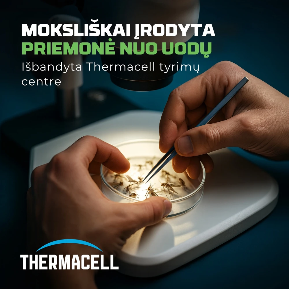 Nešiojamas repelentas nuo uodų ThermaCell MR-300L, juodos spalvos