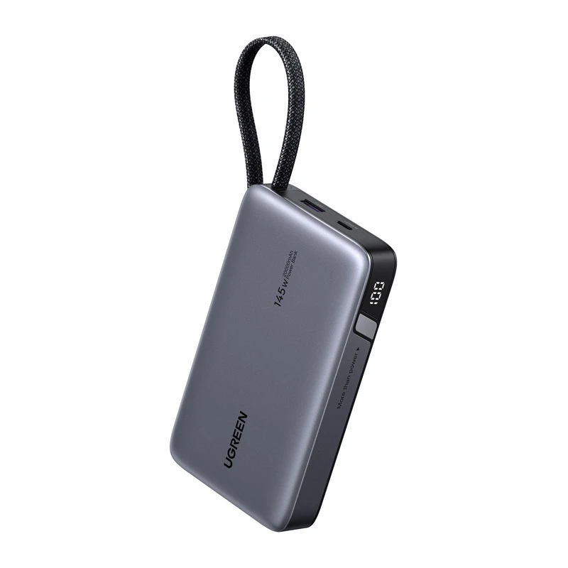 UGREEN nešiojama baterija (Power Bank) 20000mAh, 145W, su integruotu kabeliu, greitasis įkrovimas