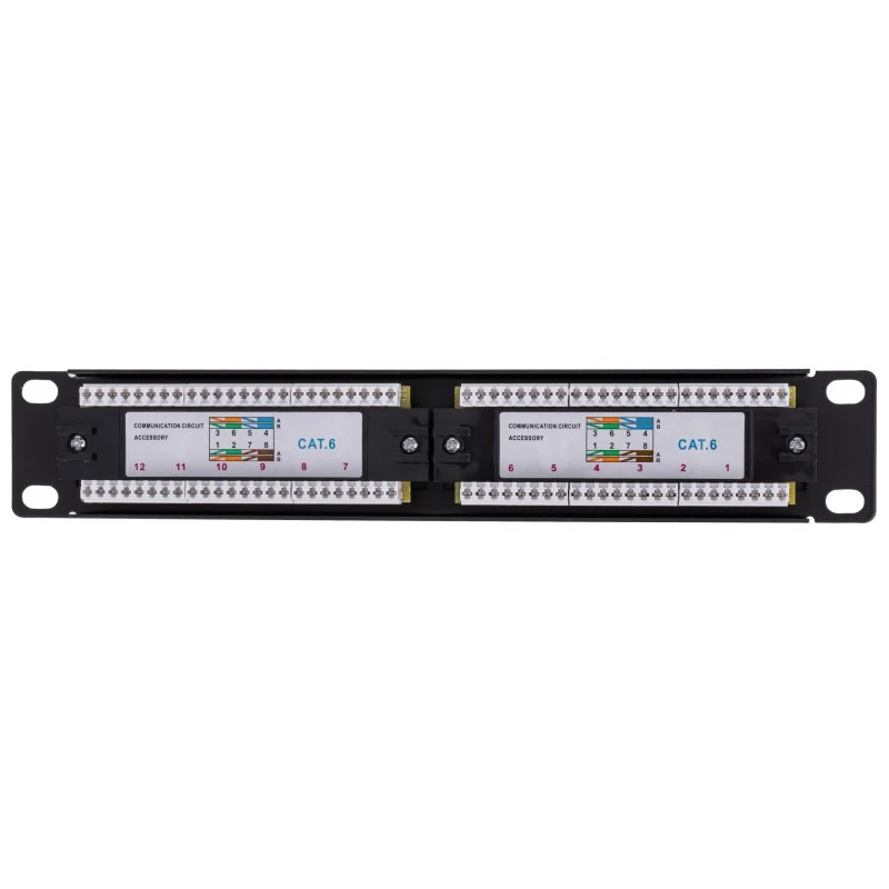 Netrack 10″ 12 jungčių Cat 6 UTP sujungimo skydelis (104-16)