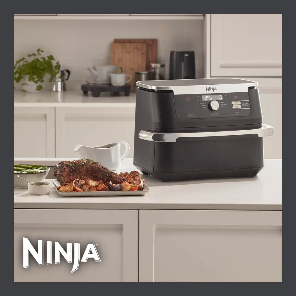 Ninja Foodi FlexDrawer AF500EU - dviguba karšto oro gruzdintuvė, juodos spalvos