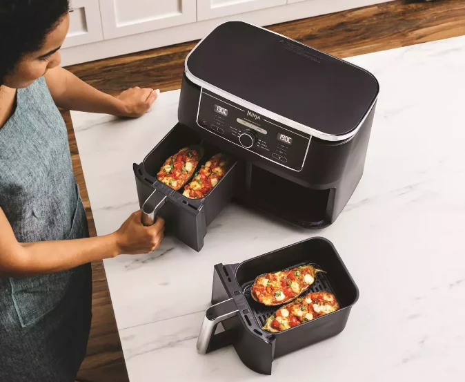 Ninja Foodi MAX dviejų zonų gruzdintuvė AF400EU, 9,5 l, Juoda