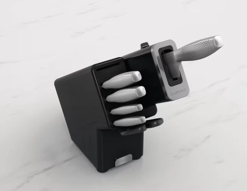 Ninja StaySharp nerūdijančio plieno 6 dalių peilių rinkinys su mediniu bloku – K62006EUUK