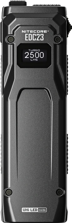 Nitecore EDC23 Žibintuvėlis, 2500 lm, iki 280 m, OLED ekranas, 1500 mAh, USB-C, IP54