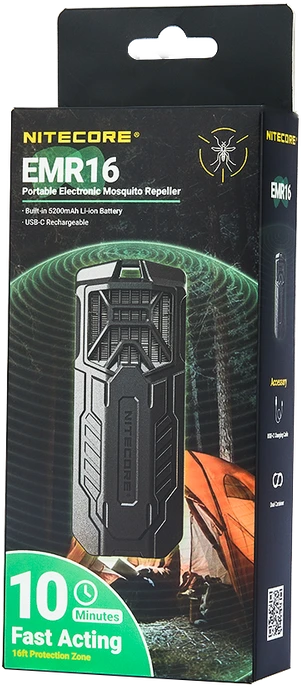 Nitecore EMR16 Nešiojamas elektroninis uodų repelentas, 5200 mAh, IPX5