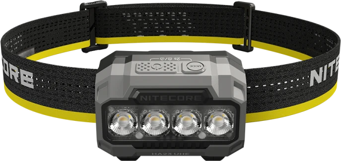 Nitecore HA23 UHE Prožektorius ant galvos, 600 lm, 132 m, 3 spalvų temperatūros, 3 × AAA, IP68