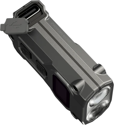 Nitecore TINI3 Žibintuvėlis-raktų pakabukas, 600 lm, 90 m, OLED ekranas, 330 mAh, USB-C, IP54, juodos spalvos