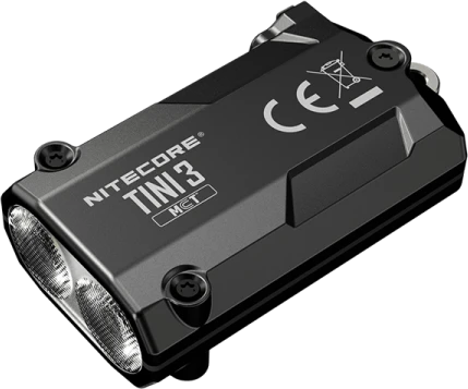 Nitecore TINI3 Žibintuvėlis-raktų pakabukas, 600 lm, 90 m, OLED ekranas, 330 mAh, USB-C, IP54, juodos spalvos