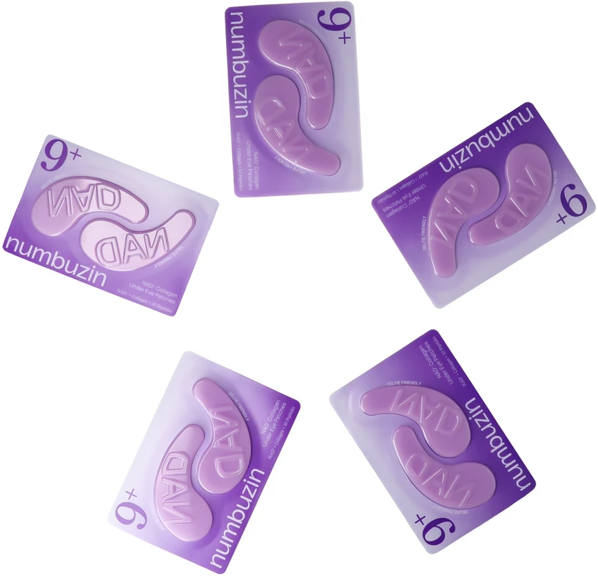 Hidrogelinės paakių kaukės Numbuzin No.9 NAD+ Collagen Under Eye Patches, 8 g (5 vnt.)