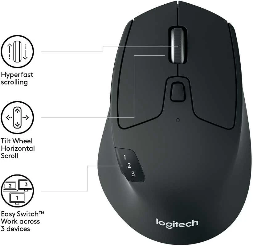 Optinė belaidė pelė Logitech M720 Triathlon